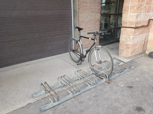 Bike rack for front wheel only