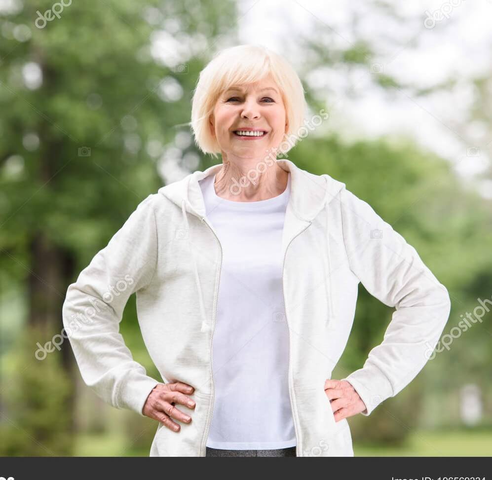 Older woman exercising